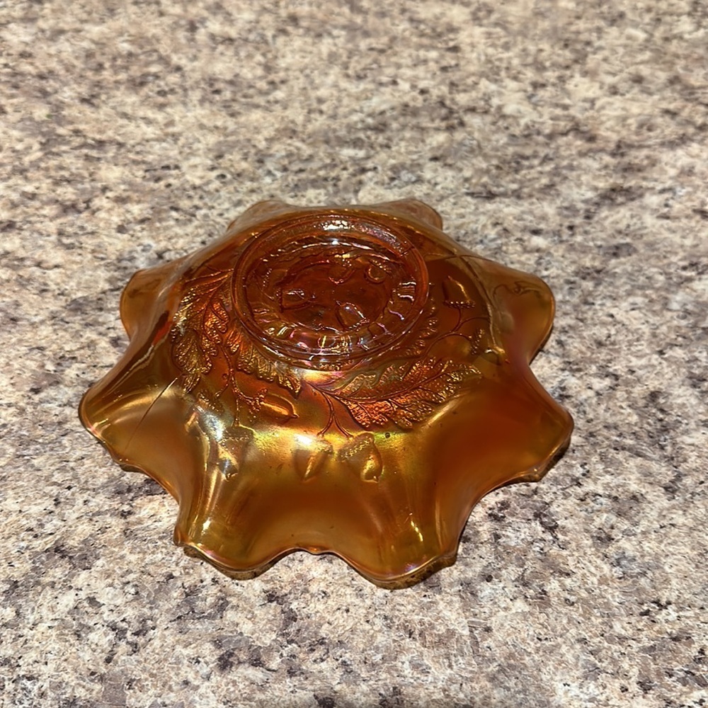 Orange glass keybowl - Picture 2 of 3